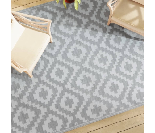 Alfombra de exterior PP ARAKIL gris 190x290 cm