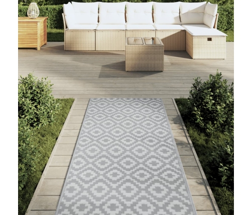 Alfombra exterior ARAKIL PP gris 80x250 cm