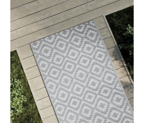 Alfombra exterior ARAKIL PP gris 80x250 cm