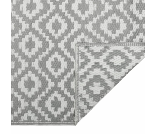 Alfombra exterior ARAKIL PP gris 140x200 cm