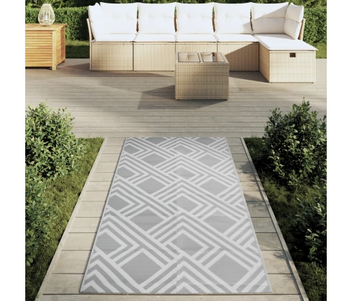 Alfombra de exterior PP ARAKIL gris 80x150 cm