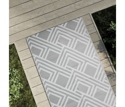 Alfombra de exterior PP ARAKIL gris 80x150 cm