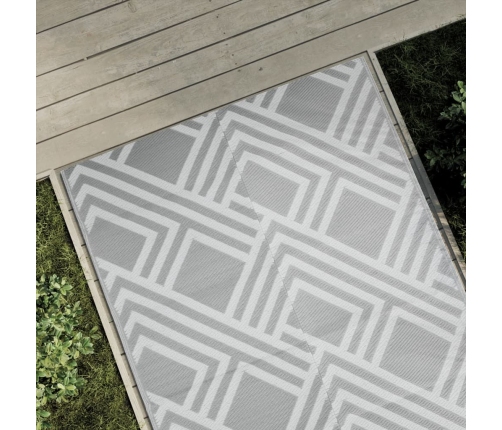 Alfombra de exterior PP gris 120x180 cm