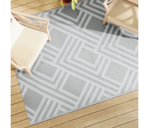 Alfombra de exterior PP gris 160x230 cm