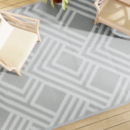 Alfombra de exterior PP gris 190x290 cm