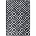 Alfombra de exterior ARAKIL blanco y negro 140x200 cm PP
