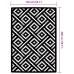 Alfombra de exterior ARAKIL blanco y negro 140x200 cm PP