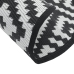 Alfombra de exterior ARAKIL blanco y negro Ø160 cm PP