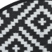 Alfombra de exterior ARAKIL blanco y negro Ø160 cm PP