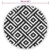 Alfombra de exterior ARAKIL blanco y negro Ø160 cm PP