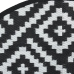 Alfombra de exterior ARAKIL blanco y negro Ø200 cm PP