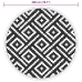 Alfombra de exterior ARAKIL blanco y negro Ø200 cm PP
