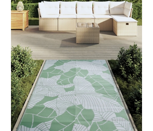 Alfombra de exterior PP verde 120x180 cm