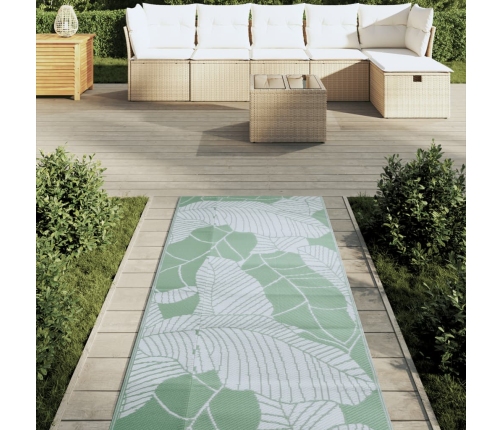 Alfombra de exterior PP verde 80x250 cm