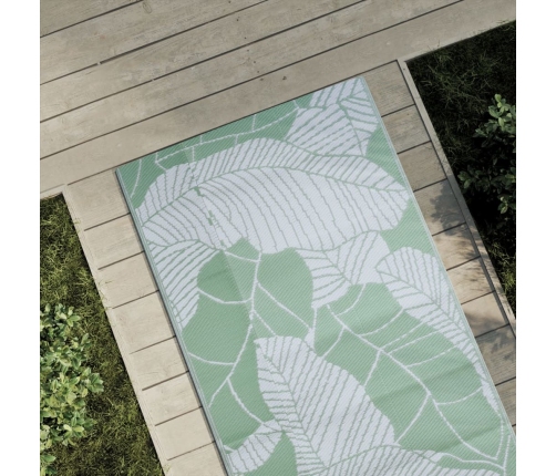 Alfombra de exterior PP verde 80x250 cm