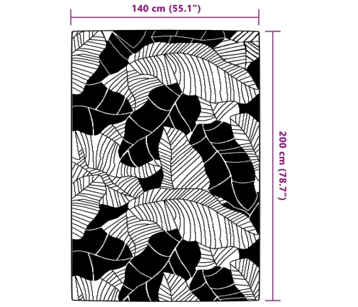 Alfombra exterior ARAKIL PP verde 140x200 cm