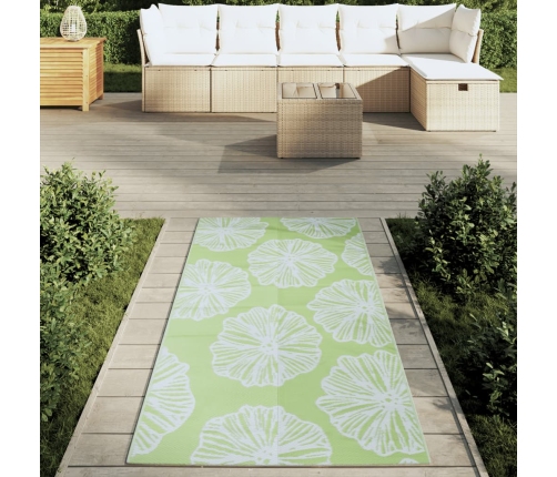 Alfombra de exterior PP verde 80x150 cm