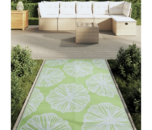 Alfombra de exterior PP verde 120x180 cm