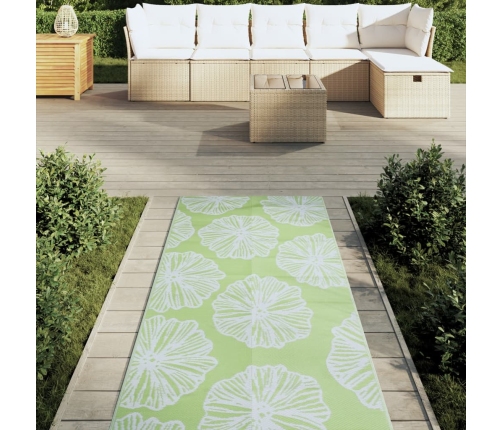 Alfombra de exterior PP verde 80x250 cm