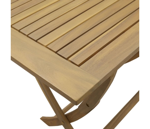 Mesa de jardín plegable madera maciza de acacia 110x55x75 cm