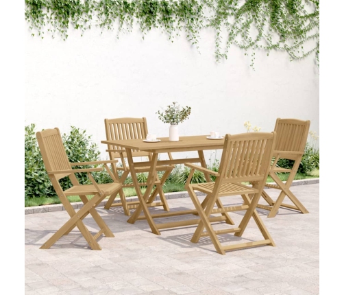 Sillas de jardín plegables 4 uds madera acacia 57,5x54,5x90 cm