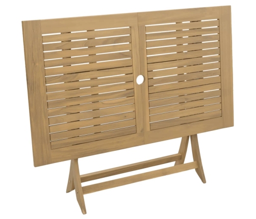 Mesa de jardín plegable madera maciza de acacia 120x70x75 cm