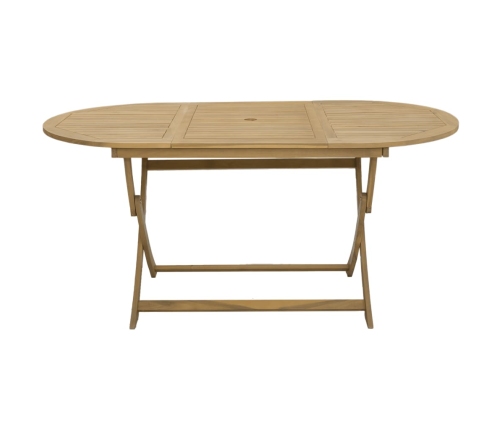 Mesa de jardín plegable madera maciza de acacia 160x85x75 cm