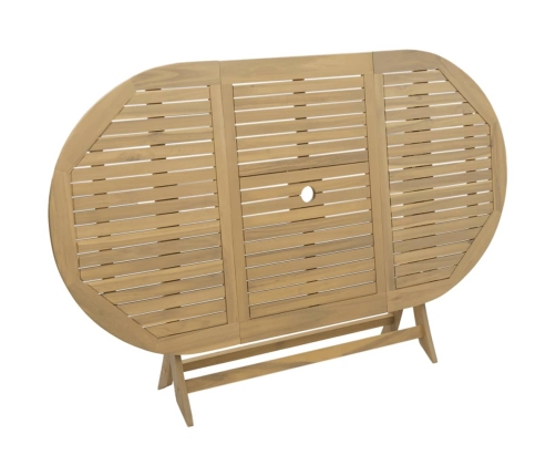 Mesa de jardín plegable madera maciza de acacia 160x85x75 cm