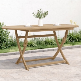 Mesa de jardín plegable madera maciza de acacia 160x85x75 cm