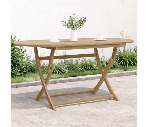 Mesa de jardín plegable madera maciza de acacia 160x85x75 cm