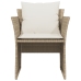 Sillón de jardín con reposapiés ratán sintético beige