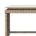 Sillón de jardín con reposapiés ratán sintético beige