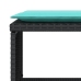 Sillón de jardín con reposapiés ratán sintético negro