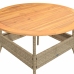 Mesa de jardín superficie de madera ratán PE beige Ø110x71 cm