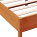 Cama sin colchón madera maciza de pino marrón cera 140x200 cm