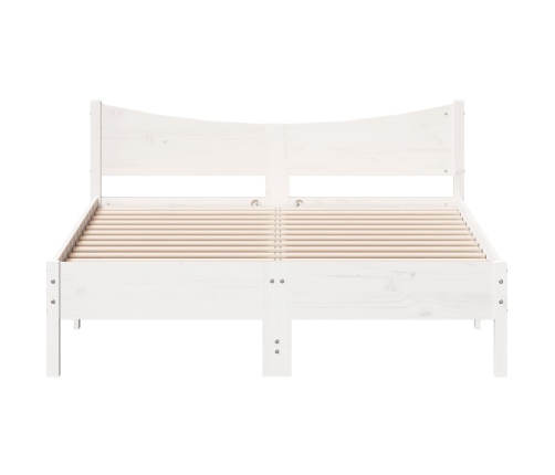 vidaXL Estructura de cama sin colchón madera de pino blanca 120x200 cm