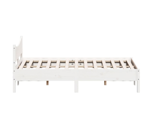 vidaXL Estructura de cama sin colchón madera de pino blanca 120x200 cm