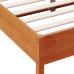 Cama sin colchón madera maciza de pino marrón cera 120x200 cm
