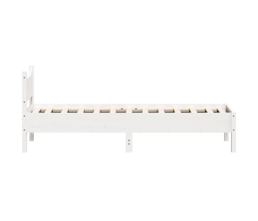 Estructura de cama sin colchón madera de pino blanca 90x200 cm