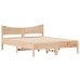 Estructura de cama sin colchón madera maciza de pino 140x190 cm