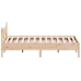 Estructura de cama sin colchón madera maciza de pino 140x190 cm