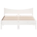 Estructura de cama sin colchón madera de pino blanca 140x190 cm