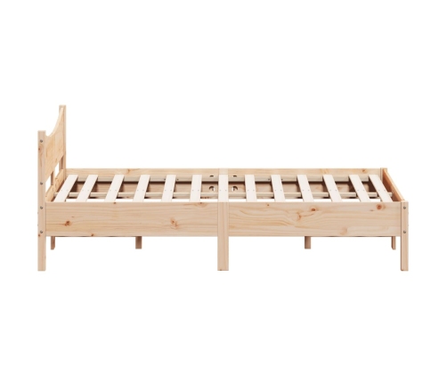 Estructura de cama sin colchón madera maciza de pino 135x190 cm