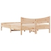 Estructura de cama sin colchón madera maciza de pino 135x190 cm