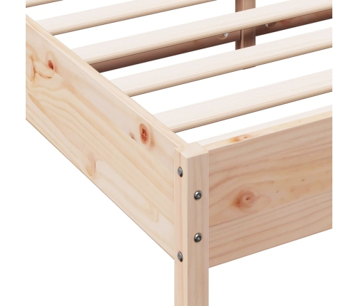 Estructura de cama sin colchón madera maciza de pino 135x190 cm