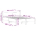 Estructura de cama sin colchón madera maciza de pino 135x190 cm