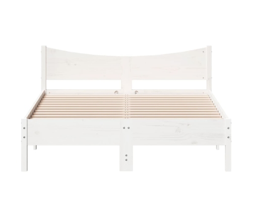 Estructura de cama sin colchón madera de pino blanco 135x190 cm