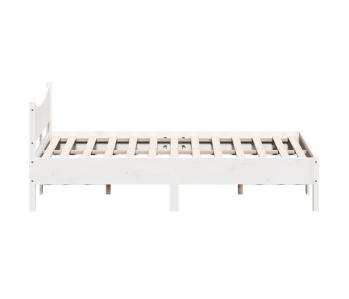 Estructura de cama sin colchón madera de pino blanco 135x190 cm