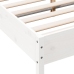 Estructura de cama sin colchón madera maciza blanca 120x190 cm