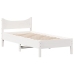 Estructura de cama sin colchón madera maciza blanca 90x190 cm